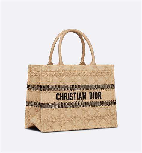 dior book tote raffia